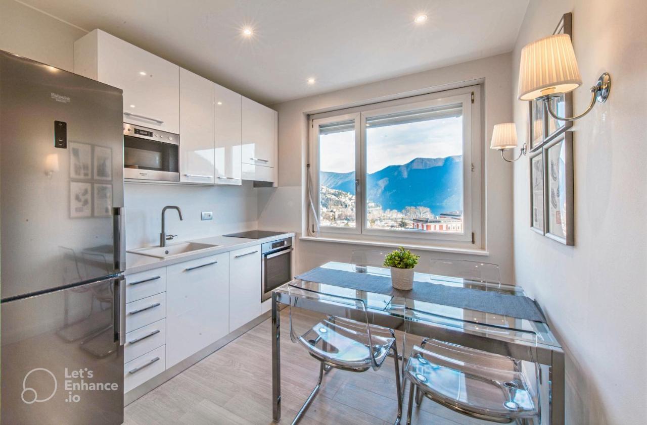 Lakeview Panorama Penthouse With Washer & Dryer Лугано Экстерьер фото